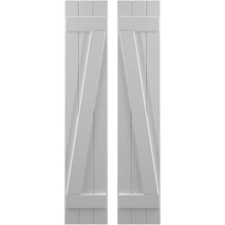 Americraft 3-Board (2 Batten) Wood Joined Board-n-Batten Shutters W/ Z-Bar, ARW102BB311X32PRH